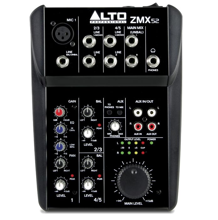 Alto Zephyr Series ZMX52 5-Channel Compact Mixer