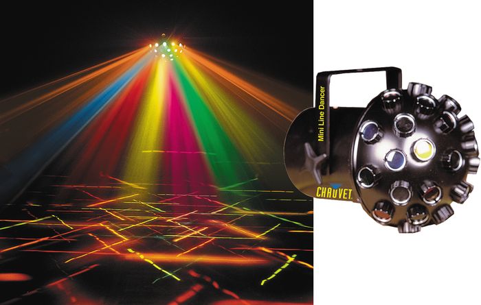 Chauvet Mini Line Dancer Sound Activated Fan Beam Effect Light