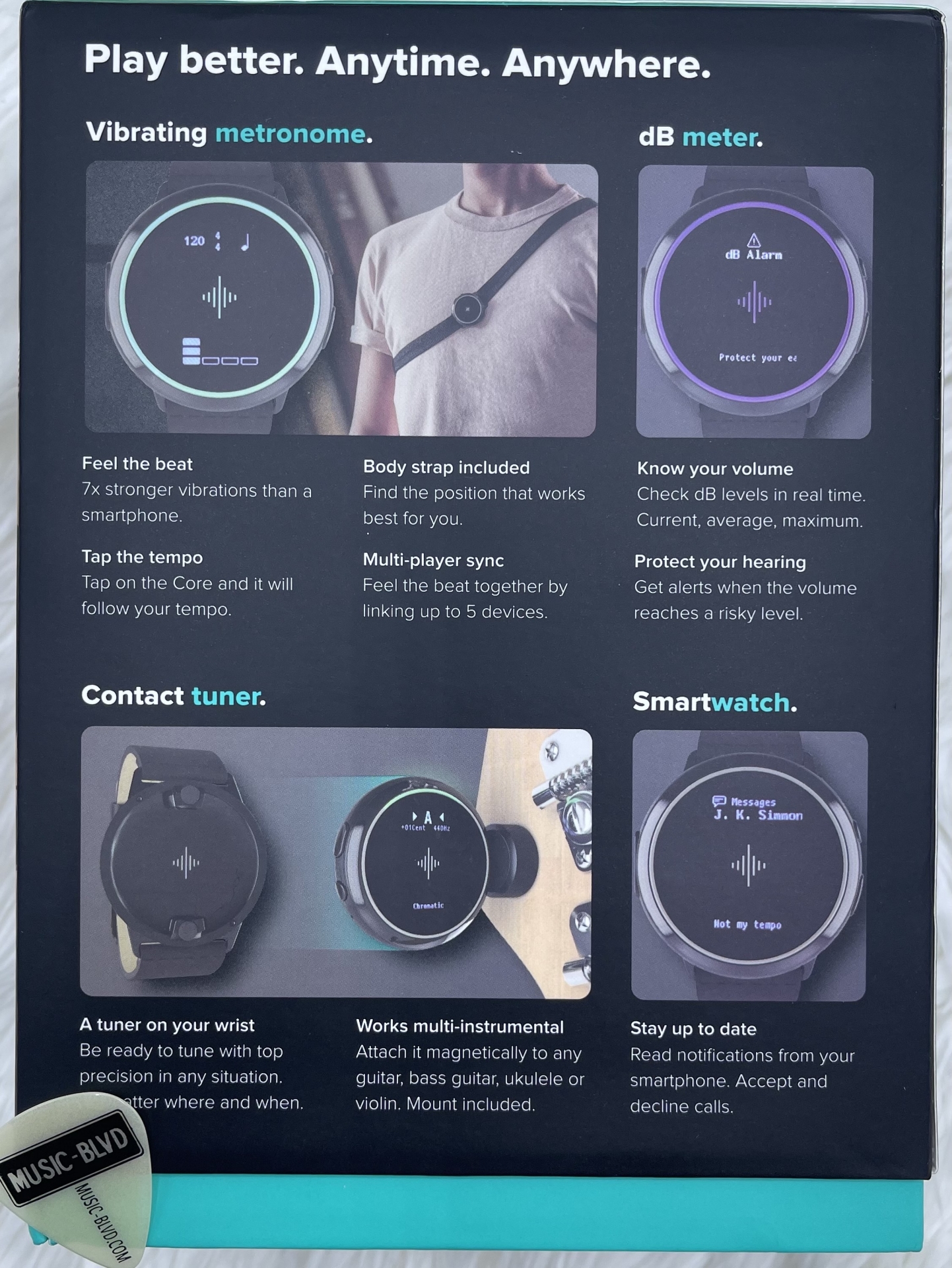 Soundbrenner Core Steel 4-in-1 Music Tool in a Smartwatch Form Factor