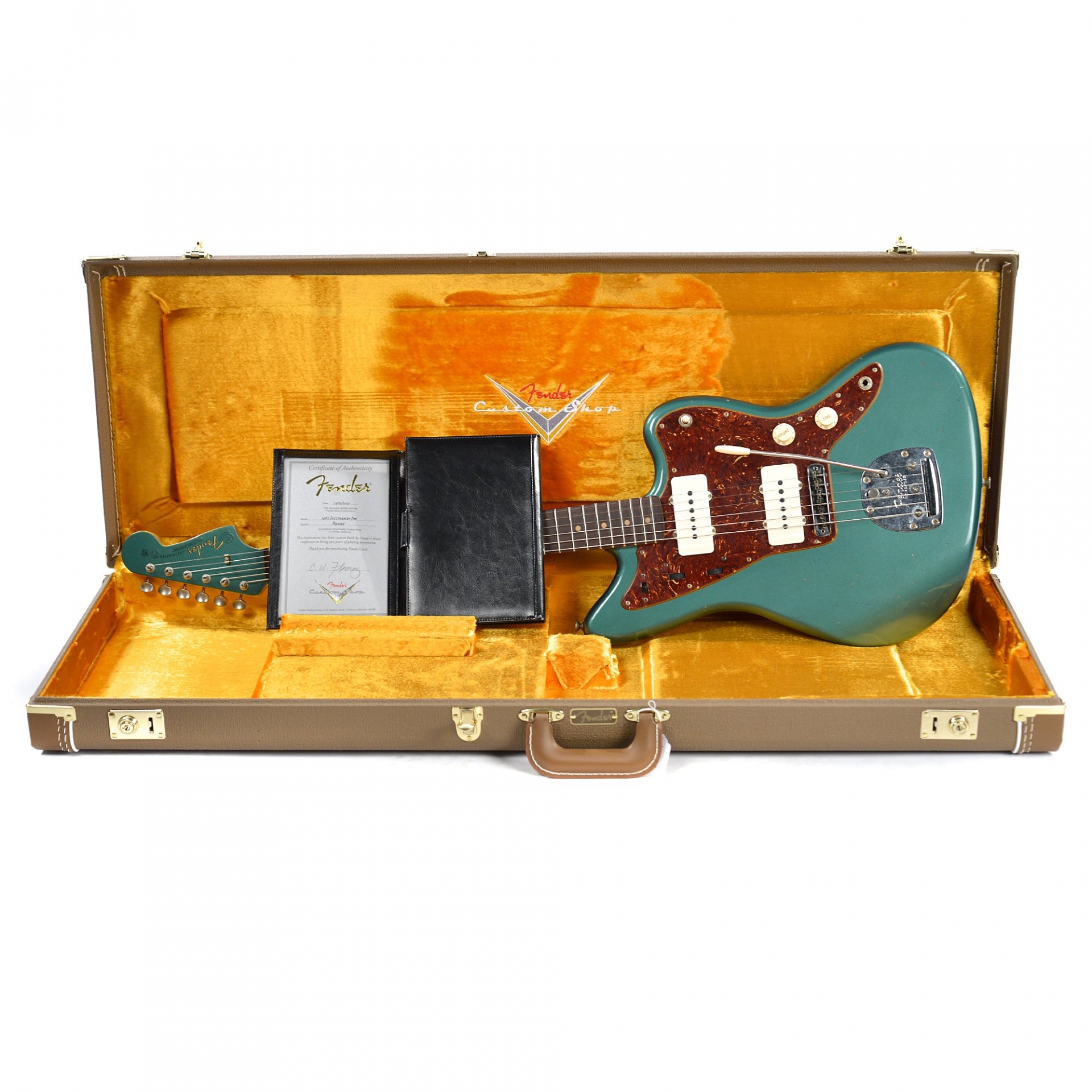 Fender Custom Shop 1962 Jazzmaster Journeyman Relic Aged Sherwood Green Metallic CME Spec w/Painted Headcap & Lollar Pickups