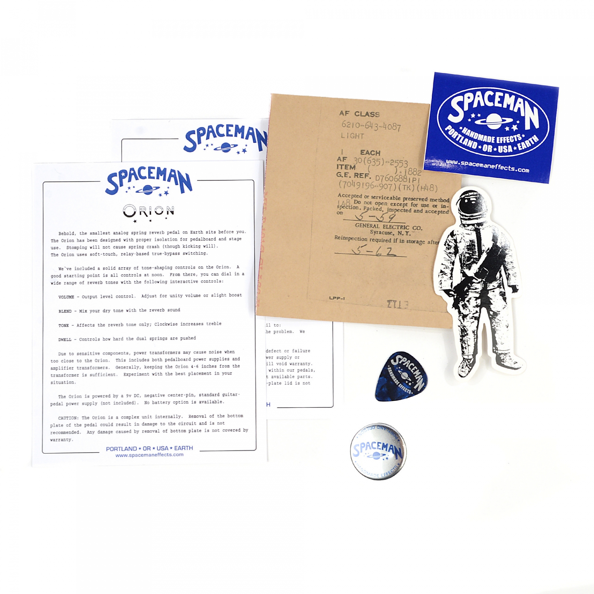 Spaceman Orion Analog Spring Reverb Pedal White Edition (Limited Edition of 40)