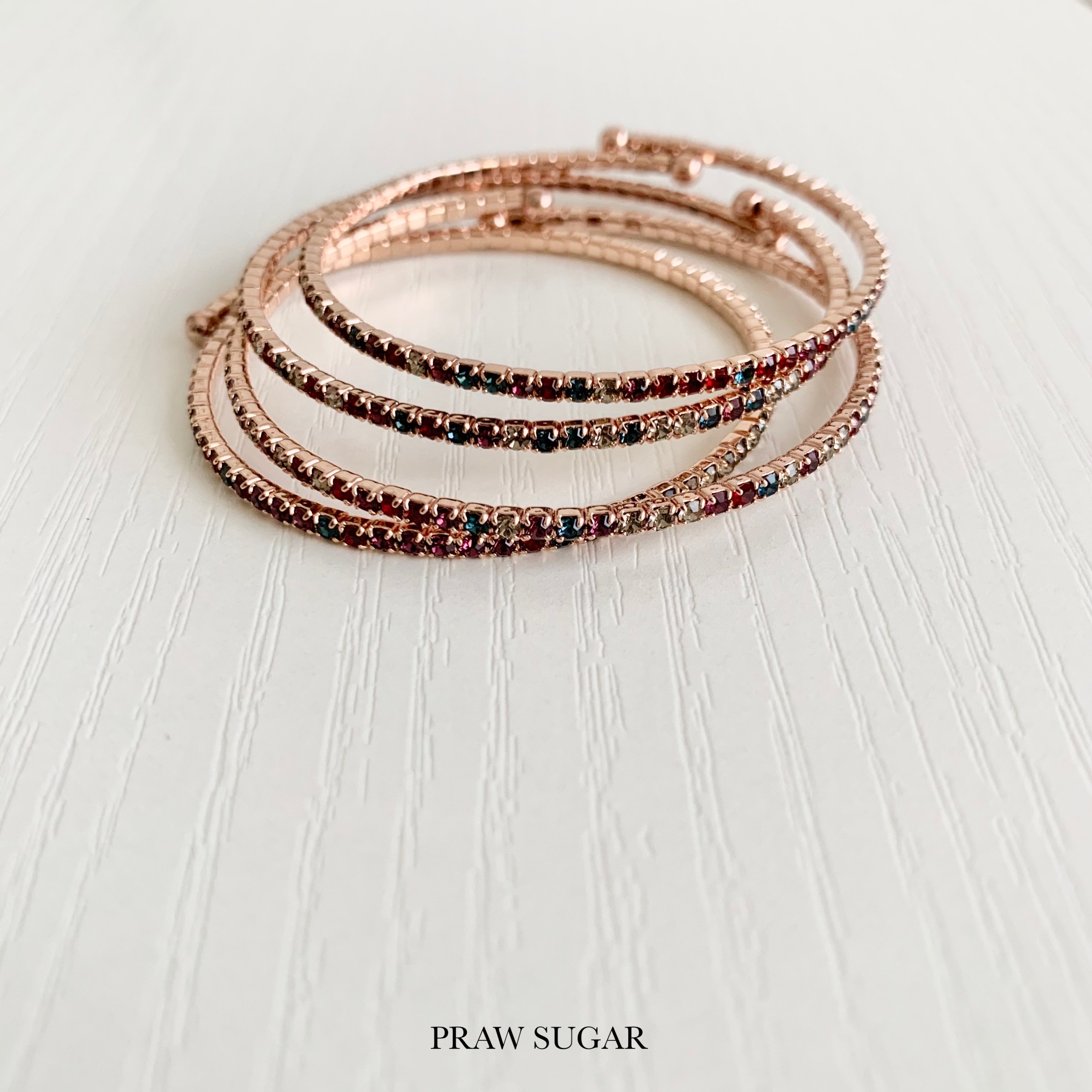 Multi-color Crystal Classic Bracelet - กำไลคริสตัลหลากสีสไตล์คลาสสิค (มี 3 สี)