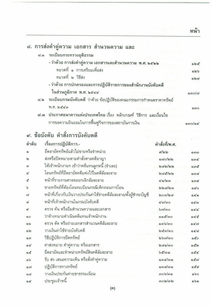 (e book) คู่มือปฏิบัติการงานบังคับคดี : คดีแพ่ง คดีล้มละลาย คดีฟื้นฟูกิจการลูกหนี้