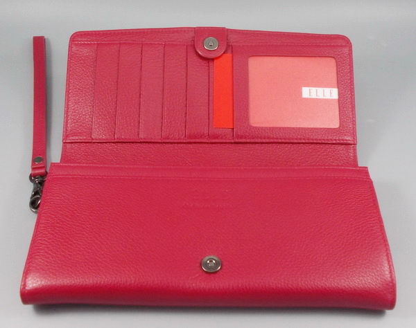 กระเป๋าสตางค์ ELLE แดงมะเหมี่ยว ใหม่ แท้