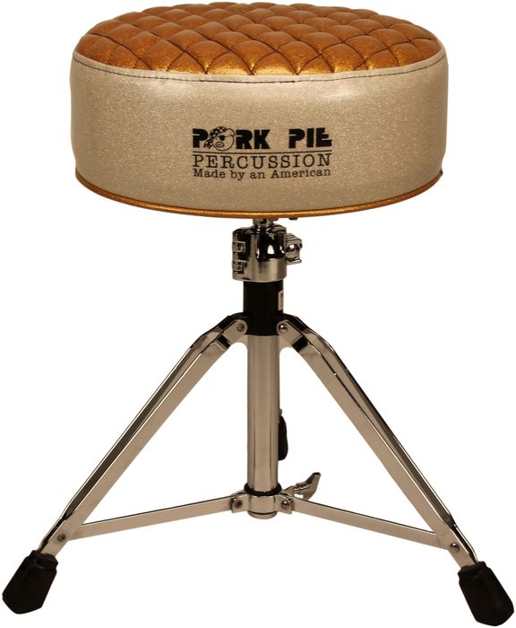 Pork Pie Deuce Diamond Tuck Round Drum Throne