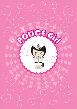 สมุดจด Police Girl เนื้อในตีเส้น