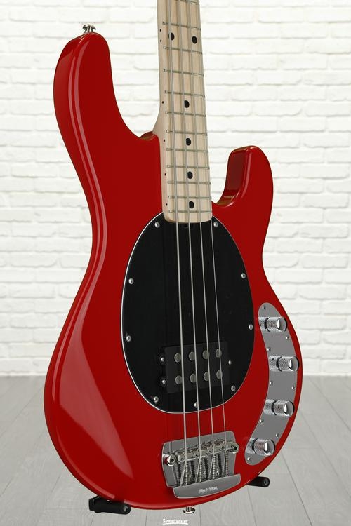 Ernie Ball Music Man StingRay 4H SLO Special - Chili Red with Black Pickguard, Maple Fingerboard