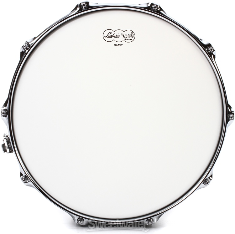 Ludwig Classic Maple Snare Drum with P86 Throw Off - 6.5 x 14 - Vintage Black Oyster Pearl