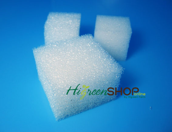 ฟองน้ำก้อนใหญ่เนื้อละเอียด รุ่น LX ขนาด 1.5*1.5 สูง 1 นิ้ว 50 แผ่น