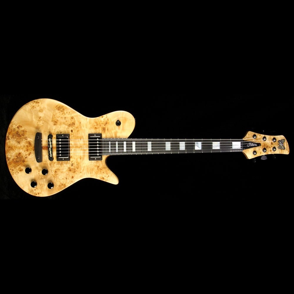 Fodera Imperial Poplar Burl and Walnut Electric Guitar - Natural