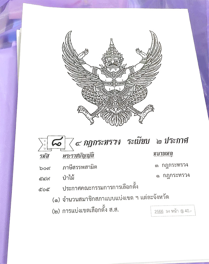 กฎหมายใหม่ปี 2566 ตอนที่ 8 กฎกระทรวง ระเบียบ ประกาศ