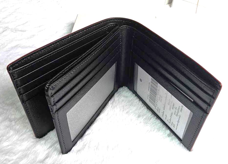 กระเป๋าสตางค์ Guy Laroche ดำ ขอบแดง ใหม่ แท้