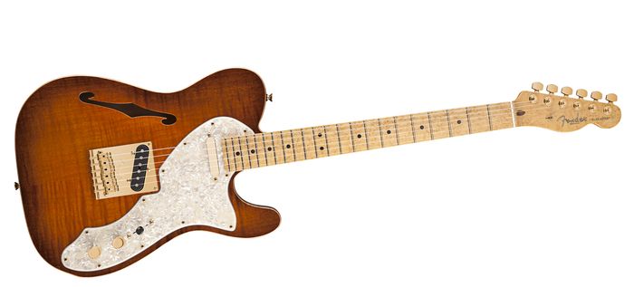 Fender Select Thinline Telecaster Electric Guitar Violin BrownGold Hardware