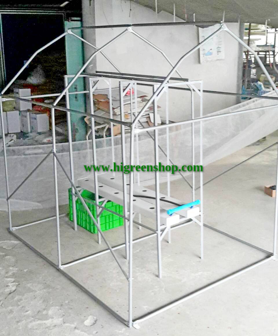 โรงเรือนปลูกเมล่อน+โต๊ะปลูกเมล่อน ปลูกได้ 10 ต้น พร้อมอุปกรณ์ปลูก 2 รอบปลูก