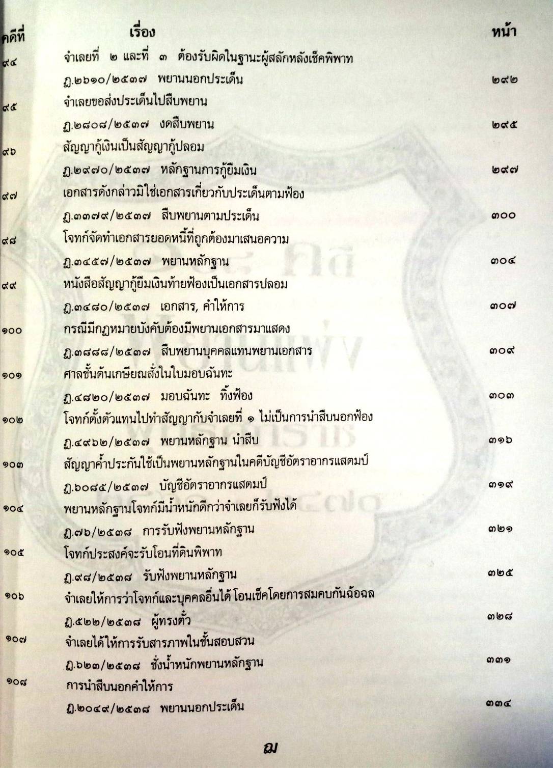 108 คดีพยานแพ่ง : พยานสำคัญในคดีพยานแพ่ง น่ารู้ (หนังสือเก่า มือ1) (5D 02)