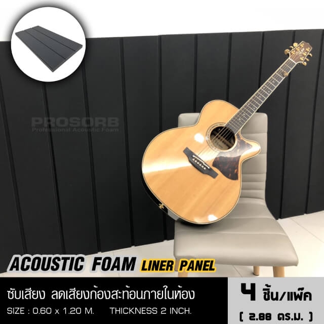 Prosorb Acoustic Foam Liner panel (4 แผ่น/กล่อง)