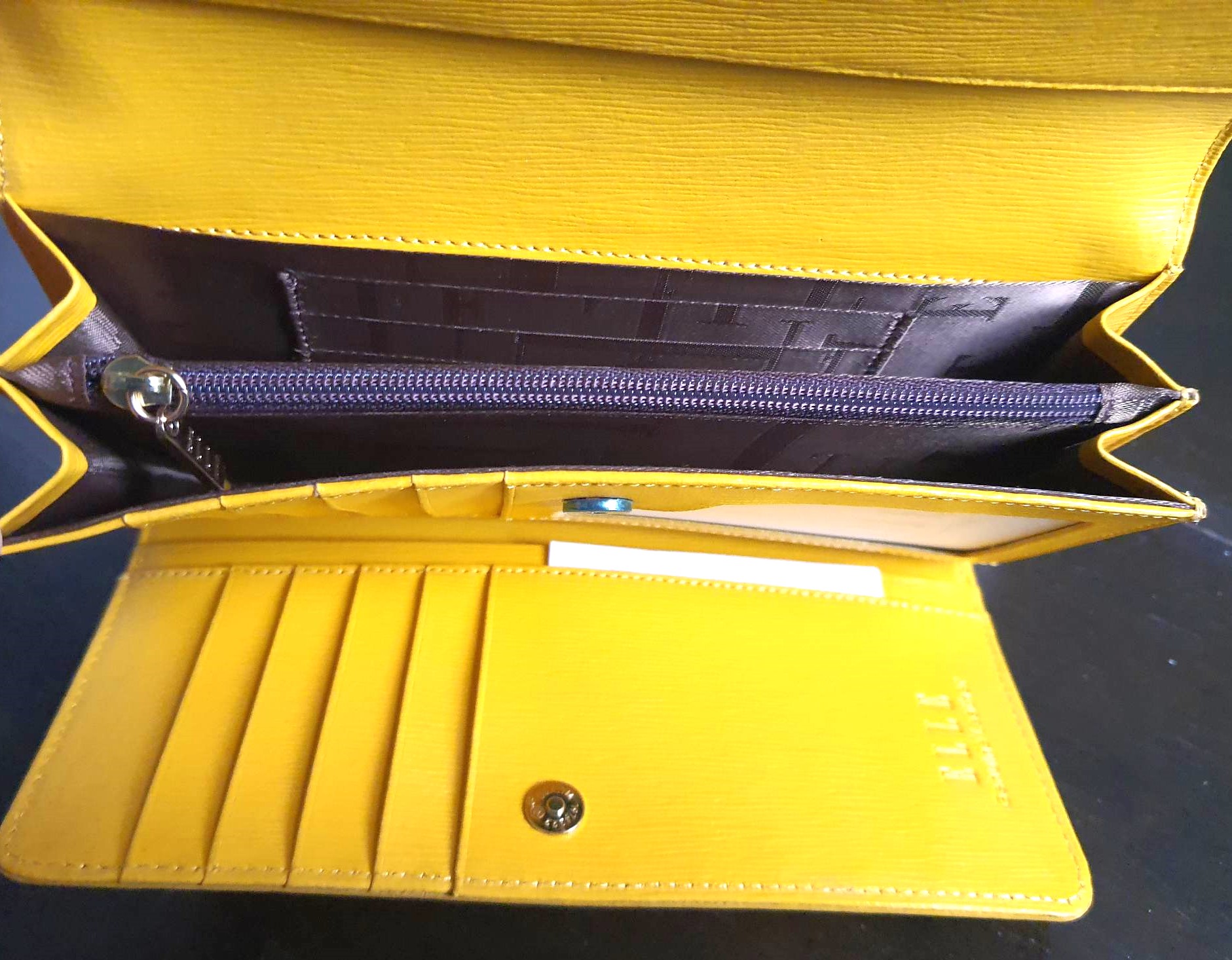 กระเป๋าสตางค์ ELLE เหลือง ใหม่ แท้