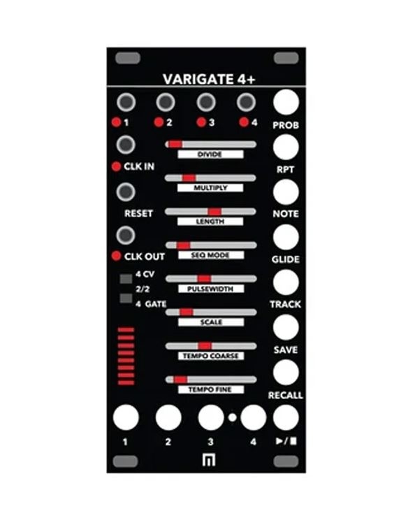 Malekko Varigate4+ 8-Step 4-Channel Gate Plus Cv Sequencer Black
