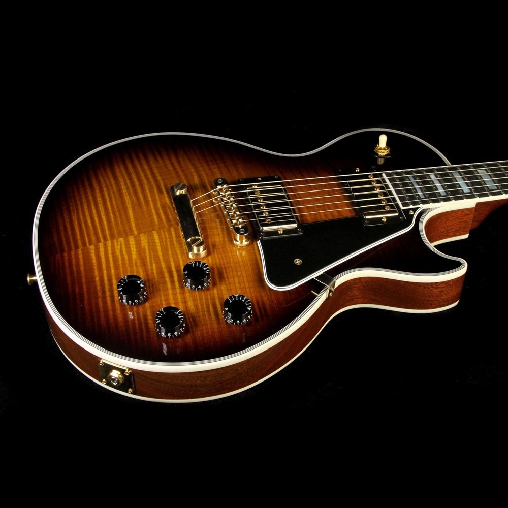 Gibson Custom Shop Music Zoo Exclusive Roasted Les Paul Custom Electric Guitar - Vintage Sunburst