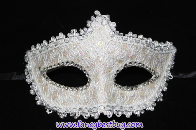 หน้ากากแฟนซี, หน้ากากปาร์ตี้ ประดับเพชร สำหรับประกอบชุดไปงานปาร์ตี้ ขนาด 24 * 11 ซม. มีหลายสี