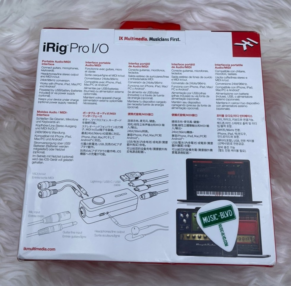 IK Multimedia iRig Pro I/O Audio Interface for iOS, Mac, and PC