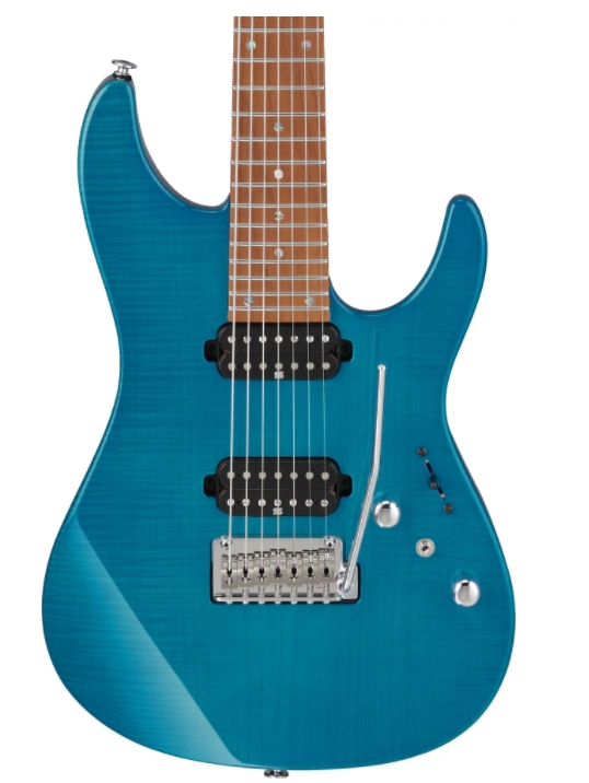 Ibanez Martin Miller Signature MM7 Electric Guitar - Transparent Aqua Blue