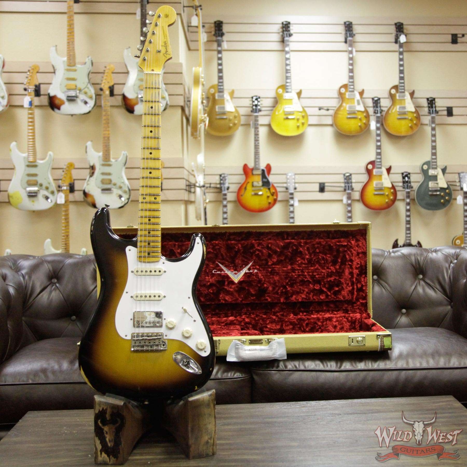 Fender Custom Shop 1958 Stratocaster HSS EVH Pickup Relic Maple Neck - 2 Tone Sunburst