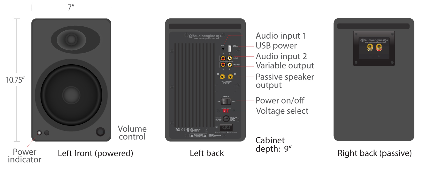 Audioengine A5+ Powered Speaker Systems