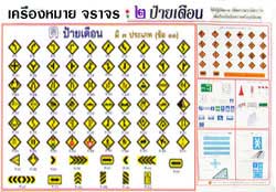 โปสเตอร์ เครื่องหมายจราจร : 2 ป้ายเตือน