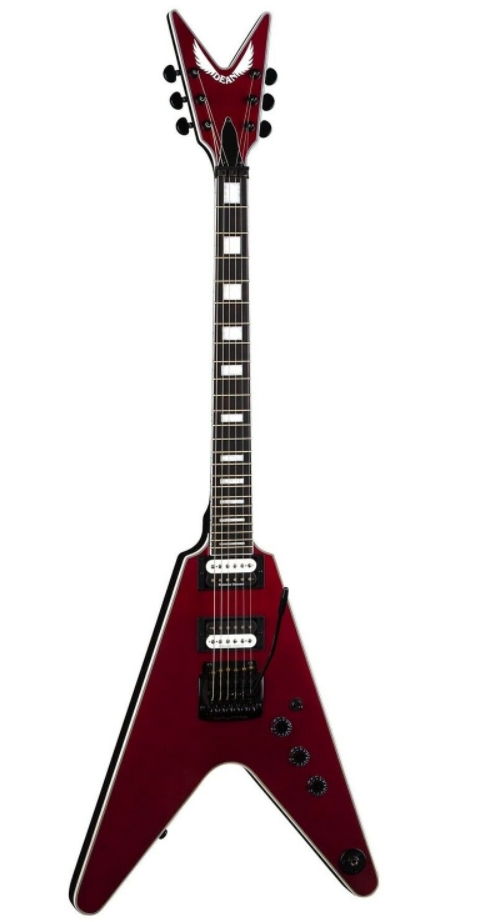 Dean V Select 24 Kahler Metallic Red Satin Electric Guitar V SEL 24 K