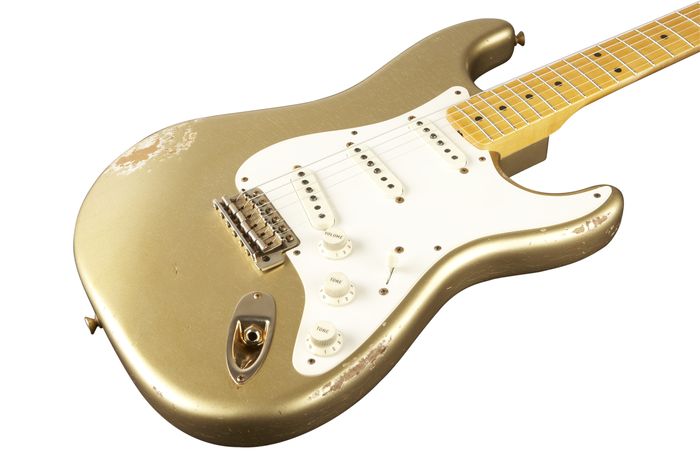 Fender Custom Shop 1957 Stratocaster Relic Gold Hardware Electric Guitar Master Built by Dale Wilson Gold