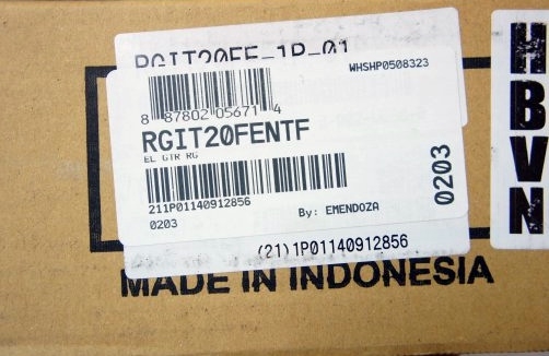 Ibanez Iron label RG Series RGIT20FE Electric Guitar Natural Flat