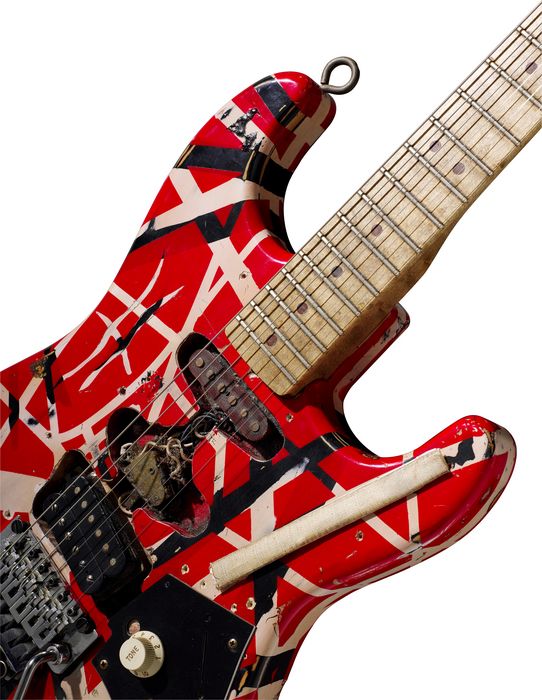 EVH Eddie Van Halen Frankenstein Replica Electric Guitar(Black/White/Red)