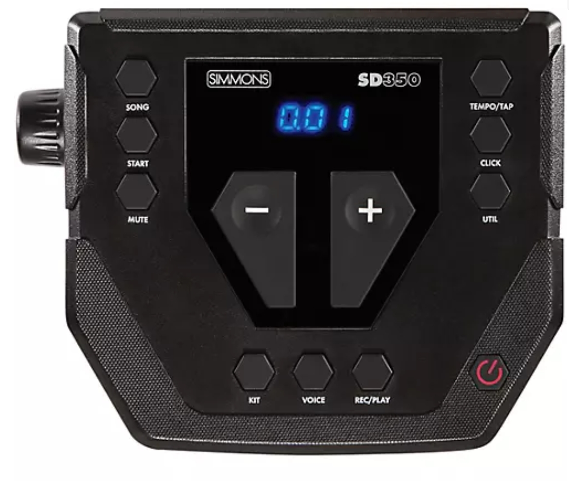 Simmons SD350 Electronic Drum Kit With Mesh Pads and DA2108 Drum Set Monitor