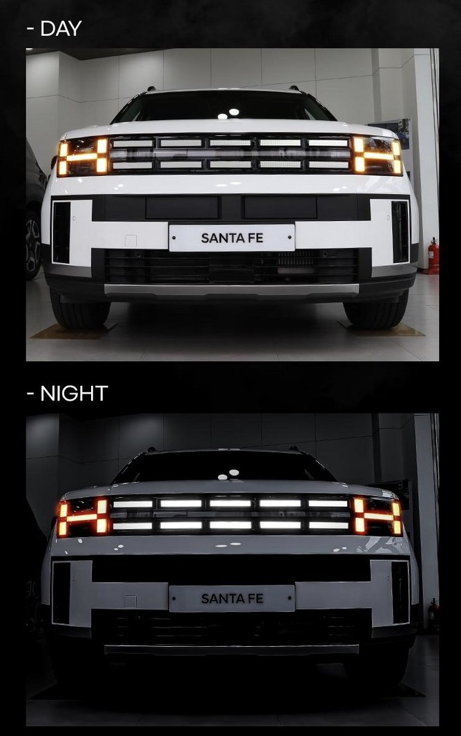 สติกเกอร์สะท้อนแสงกระจังหน้า Hyundai SANTA FE Hybrid ฮุนได ซานตา เฟ่