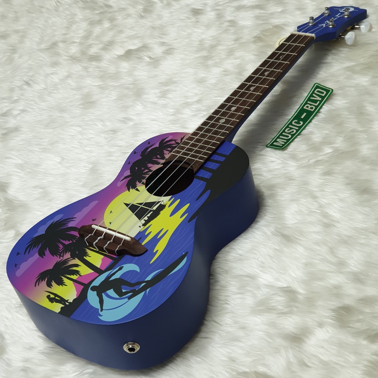 Luna Kauwela Summer Concert Ukulele - Satin Custom Kauwela Summer Graphic