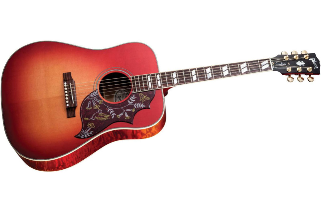 Gibson Hummingbird Quilt Custom Acoustic Guitar Heritage Cherry Sunburst