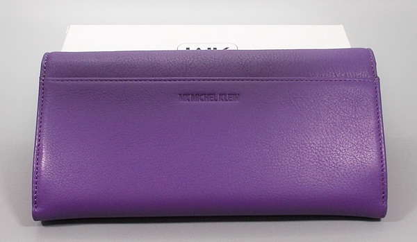 กระเป๋าสตางค์ MICHEL KLEIN - PARIS ม่วง-ชมพู ใหม่ แท้