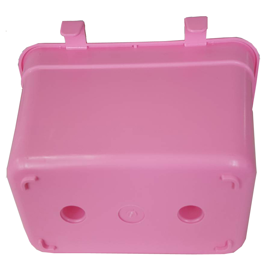 กระถางต้นไม้สวนแนวตั้งเหลี่ยมวางตั้งได้ สีชมพู