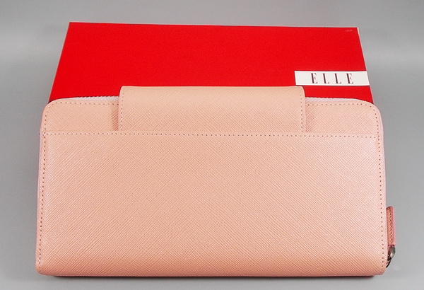 กระเป๋าสตางค์ ELLE สีพีช ใหม่ แท้