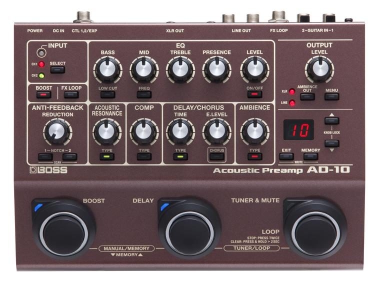 Boss AD-10 Acoustic Guitar Processor Pedal