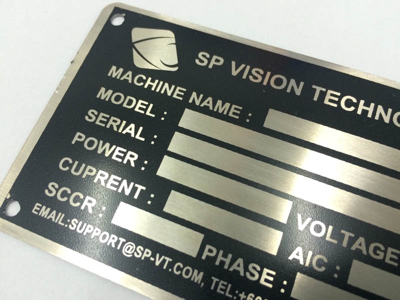 ป้ายชื่อ ป้ายโลหะหลายขนาดราคาถูก (Screen Matel Plate)