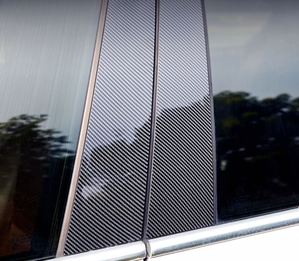 สติ๊กเกอร์แต่งรถ สติ๊กเกอร์เคฟล่า แผ่นติดเสาประตู สำหรับรถยนต์ไฟฟ้า NETA V , NETA V pro