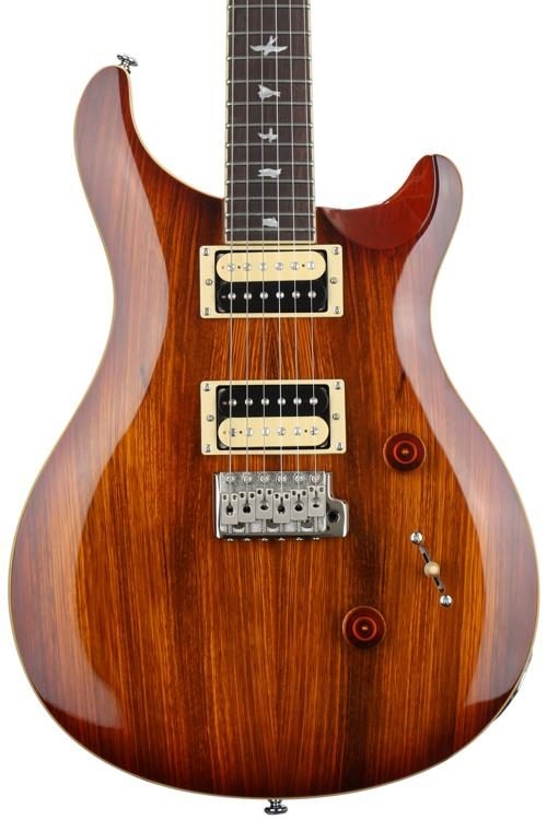 PRS SE Custom 24 Exotic Top - Zebra Wood, Vintage Sunburst