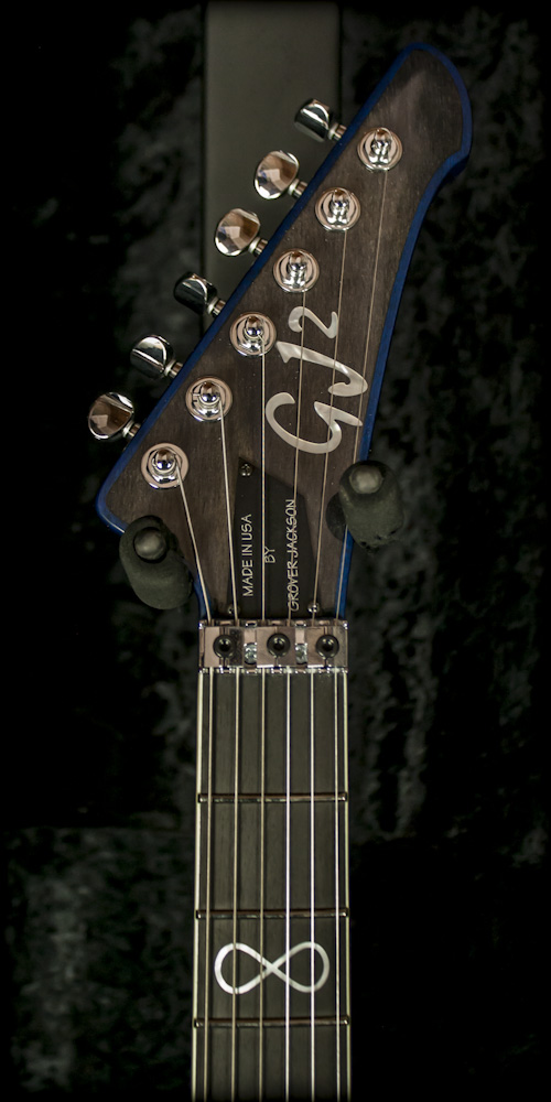 GJ2 Guitars Arete 5 FR Custom Korina Electric Guitar - Trans Navy Blue