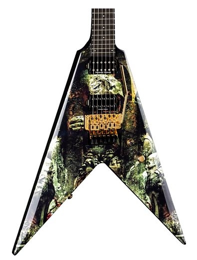 Dean Karl Sanders V with Floyd Electric Guitar Gates of Sethu Graphic