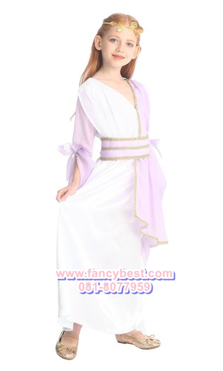 ชุดแฟนซีเด็ก ชุดเจ้าหญิงกรีก Athens Princess สำหรับใช้เป็นชุดประจำชาติอาณาจักรกรีก ขนาด M, L