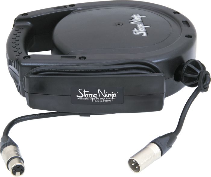 Stage Ninja Retractable XLR Male 26' Cable System for Powered Speakers