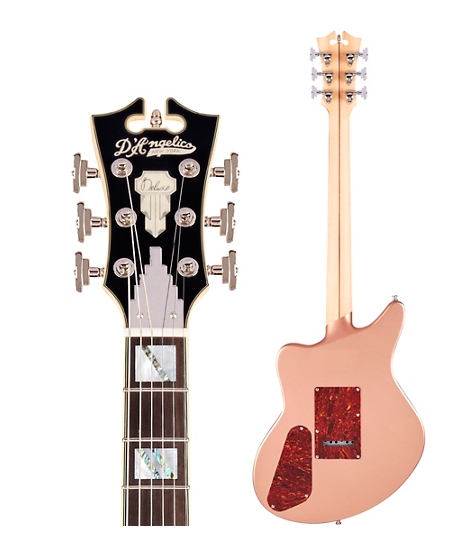 D Angelico Deluxe Series Bedford SH Limited-Edition Solidbody Electric Guitar with Tremolo Matte Rose Gold
