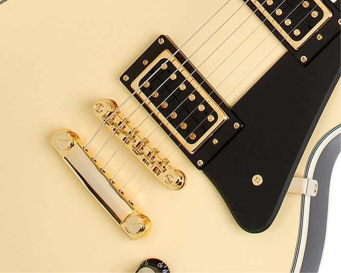 Epiphone Limited Edition Les Paul Custom Blackback Electric Guitar Antique Ivory